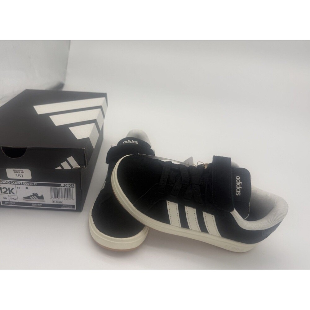 Adidas Kids Grand Court 00s El C Black Color Size 12K  NEW
